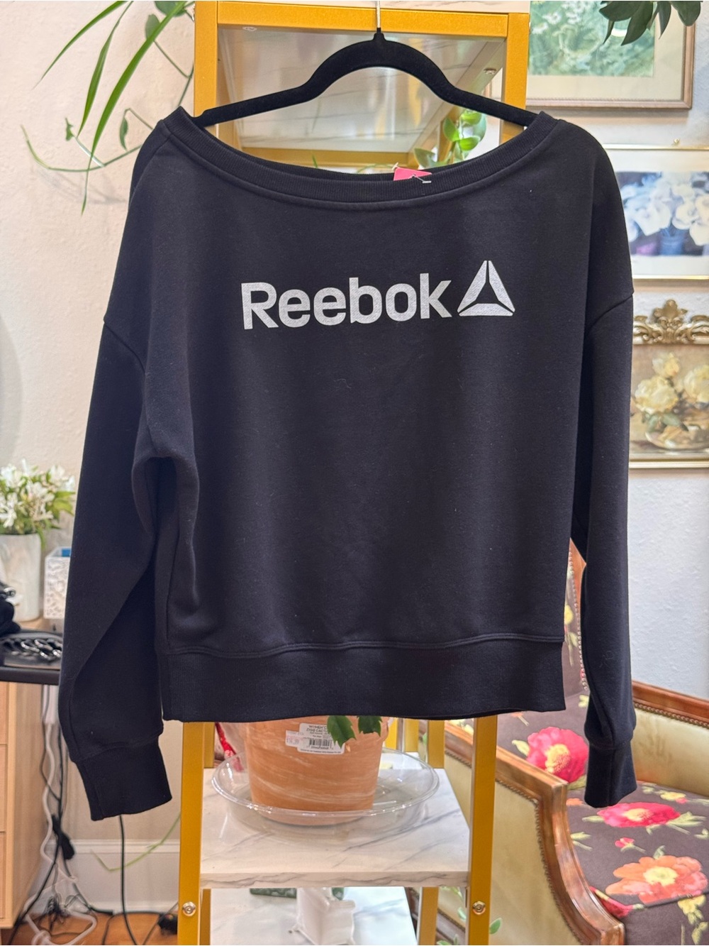 Reebok Black Sweatshirt with White Logo